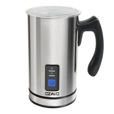 OZAVO Mousseur à Lait Electrique 500W 300 ML Chauffe Vite Mousse Froide ou Mousse Chaude avec Revêtement non-adhésif en Acier In