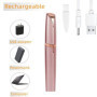 Epilateur Sourcil,Rasoir Électrique Femme,Épilateur Visage Femme Indolore Flawless avec LED et Brosse Rasoir Électrique Recharge