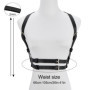 Drglynh Ceinture Punk En Cuir Taille Corps Poitrine ChaîNe Noir Goth Gilet Collier De Corps Pour Femme Filles Cosplay Party Rave