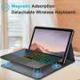 Nanhent Rétroéclairé Clavier Coque pour Microsoft Surface Pro 7/7+/6/5/4/3 12.3 Pouces, Smart Touchpad, AZERTY Français Amovible