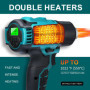 Decapeur Thermique Sans Fil pour Batterie Makita 18V,350W 122 ℉-1022 ℉ Pistolet à air chaud à Chauffage Rapide Avec Affichage Nu