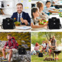 yotutun Sac Isotherme Repas 16L, Glacière Souple Pliable Sac Pique Nique à Réfrigéré Pratique Imperméable Lunch Box pour Femme H