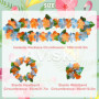 Aviski 32 Pièces Leis Décorations Collier de Fleurs, Bracelets Bandeau, pour Thème de Fête Hawaïenne Tropicale Beach Party Hawai