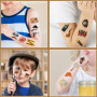 Lcnjscgo Lot de 20 feuilles de tatouages temporaires pour enfants et garçons