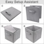 Sosayet Lot de 4 cubes de rangement pliants, 26 x 26 x 28 cm Boîtes de Rangement Ouvertes en Textile Non-Tissé, Tiroir en Tissu,