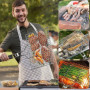 Panier à Rôtir à Poisson, Panier de Barbecue en Acier Inoxydable, Pliable, Portable, Accessoires Inoxydables Panier pour Barbecu