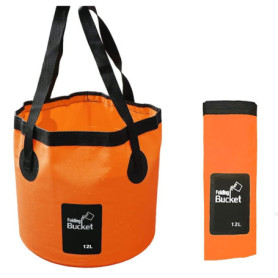 KAHEIGN Seau à Eau Pliable, 12L Seau Pliable Portatif Conteneur De Stockage De Camping Lavabo pour Voyager Randonnée Pêche Nauti