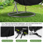 Zhufas Housse de Protection Chaise Suspendue,Couverture de Chaise Suspendue 210D Oxford Imperméable avec Fermeture éclair et Cor