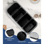 Zaxiva Range Couverts 4 Compartiments Rangement Cuisine, Porte Ustensiles Organiseurs, Range-couverts Anti-dérapant en acier ino