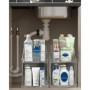 Ixydor Organisateurs sous Évier, Rangement sous Evier 2 Niveaux, Lot de 2 Rangement sous Évier, Lot de 2 Coulissant Rangement so