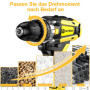 Visseuse Devisseuse, YAPEEN 21V Perceuse Visseuse Sans Fil, Kit Perceuse Electrique 45N.m couple Max, 2 Vitesses, Réglage de Cou