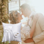 YUNCHONGuk Coussin pour alliances de mariage - En forme de cœur - Coussin pour alliances - Blanc - 20 x 20 cm