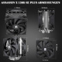 Thermalright Assassin X 120R SE PLUS Refroidisseur d’air pour processeur, caloducs 4 x 6 mm, silencieux, PWM 120 mm, avec roulem