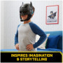 DC Comics Masque de Batman armure Up avec visière, plus de 15 sons et phrases, lumineux, piles incluses, costume de super héros,