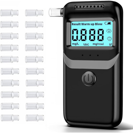 TONOS Ethylotest Electronique, Ethylotest, Ethylotest Electronique Homologué NF avec Affichage Numérique LCD Bleu, Alcotest Prof