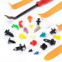 Bczhieulw Clips auto, 1240 pièces Boîte de fixation auto avec outils de démontage, attaches-câbles et coussinets en éponge, clip