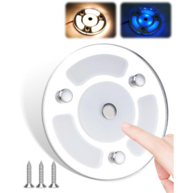 Plafonnier LED 12V Camping Car, Lumières LED 12V pour Camping-Car avec Interrupteur Touch Control, Dimmable 3W LED éclairage pou