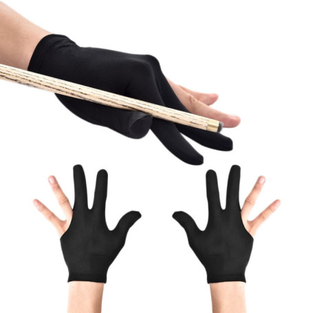 JKJF Lot de 4 gants de billard à 3 doigts pour queue de billard, gants de queue de billard, gants de tir pour homme et femme, ma