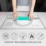 Rouleau à pâtisserie,rouleau à pâtisserie en silicone,antiadhésif en acier inoxydable avec poignées,Tapis de Cuisson pour fondan