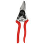 FELCO 16 Sécateur de jardin pour gauchers n° 16 (sécateur compact, pour mains moyennes, coupe ø 20 mm), Argent/Rouge