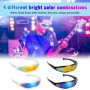 THATSRAD 4 PCS Lunettes de Soleil Futuristes Colorées 14 * 4cm Lunettes de Soleil Alien Lunettes de Soleil Miroir Futuristes Lun