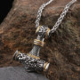 Collier Marteau De Thor, Collier Pour Homme, Collier Viking, Collier Homme Acier Inoxydable, Colliers Pendentif Viking, Collier 