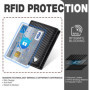WONSEFOO Portefeuille en Cuir Carbone pour Hommes Bloquant RFID avec 11 Emplacements | Vertical à Trois Volets | Cadeaux de Noël