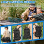 WIYETY Grand sac à dos de pêche avec porte-canne à pêche, étanche, sac à dos militaire, multifonction, pour camping, sports de p