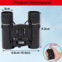 FLYAMAPIRIT Mini jumelles télescopiques pliables 8 x 21 HD avec adaptateur pour smartphone, sangle de transport et sac de rangem
