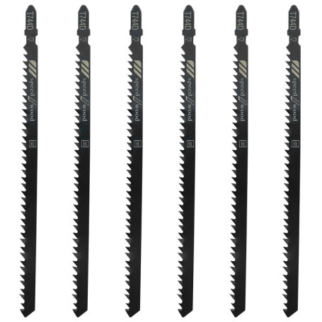 Gentpovth Ensemble de 6 Lames de Scie Sauteuse Professionnelles T744D avec Coffret en Plastique, Poignée Cam Simple en T et Lame