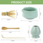 5 pièces Matcha Kit Fouets à Matcha Convient à la Préparation de Thé Matcha pour la Maison, le Bureau et le Salon de Thé Fouet M