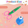 Lot de 6 Ciseaux de Bricolage pour Enfants avec 6 Perforatrices à Papier, 6 Formes de Coupe Différentes, Ciseaux à Papier pour E