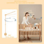Litimkat Support mobile pour lit bébé, support mobile bébé réglable en hauteur en bois, adapté aux lits d'enfants et aux tables 