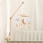 Kasanni Support Mobile Bebe, support mobile bébé réglable en hauteur en bois, adapté aux lits d'enfants Suspension Carillons éol
