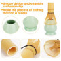 LWMTT 4 Pièces Fouet Matcha Kit, Matcha Kit, Fouet Matcha Bambou 80 Dents, Cuillère Traditionnelle, Support Fouet pour Matcha, K