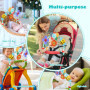 Jouets de Landau, Arche de Voyage pour Poussette,Jouet à emporter avec Support d'activité sensorielle Pliable réglable pour tran