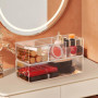 QINERSAW 2 PCS Boîte de Rangement Transparente Maquillage 23 * 9.5 * 6cm Organiseur Maquillage Transparent Boite Rangement Plast