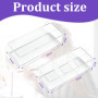 QINERSAW 2 PCS Boîte de Rangement Transparente Maquillage 23 * 9.5 * 6cm Organiseur Maquillage Transparent Boite Rangement Plast