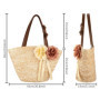 Jeesblsy Sac de Plage D'été en Paille Pour Femme Bandoulière Boho Woven Sac À Main pour Vacances Voyage Shopping