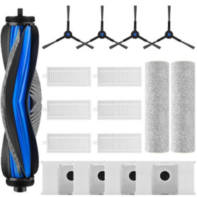 AVAENZO Kit d'accessoires pour ECOVACS DEEBOT X8 PRO OMNI / X8 OMNI robot aspirateur, 1 rouleau à brosse, 2 serpillères, 6 filtr