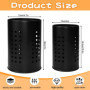 EUIEUT 2 Pcs Porte Ustensiles Cuisine en Acier Inox, Porte Couverts Cuisine Noir, Pot Couvert Vaisselle à Conception Creuse, Ran