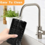 EUIEUT 2 Pcs Porte Ustensiles Cuisine en Acier Inox, Porte Couverts Cuisine Noir, Pot Couvert Vaisselle à Conception Creuse, Ran
