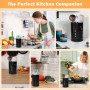 EUIEUT 2 Pcs Porte Ustensiles Cuisine en Acier Inox, Porte Couverts Cuisine Noir, Pot Couvert Vaisselle à Conception Creuse, Ran