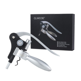 CLWCOE Tire-Bouchons,Ouvre-Bouteilles Levier avec Coffret Cadeaux,Ensembles d'accessoires pour Vin avec Décapsuleur,Coupe-Capsul