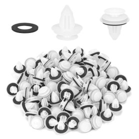 Ensemble de 50 clips de garniture de voiture avec design à coussin en mousse - Pinces pour voiture