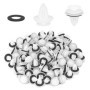 Ensemble de 50 clips de garniture de voiture avec design à coussin en mousse - Pinces pour voiture