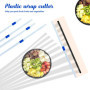 Distributeur Film Alimentaire Coupe-papier - 4 pièces 33cm/38cm Dérouleur Coupe-Film Plastique, Film Plastique avec Coupe-Glissi