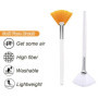 Pinceaux de Masque, 2 Pcs Brosses en Eventail, Brosses Faciale Douces, Applicateur Facial, pour Appliquer un Masque Facial, Maqu