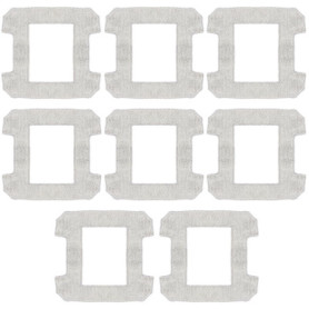 HUAREW Lot de 8 tampons de nettoyage de rechange pour Ecovacs Winbot W1 W1 Pro, Lavable Réutilisable Rechange, Chiffons lavables