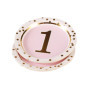 Anniversaire 1 an Fille Vaisselle Rose, Servir 20 Invités - Set Vaisselle Jetable Fournitures Fête, pour Anniversaire Fêtes, Mar
